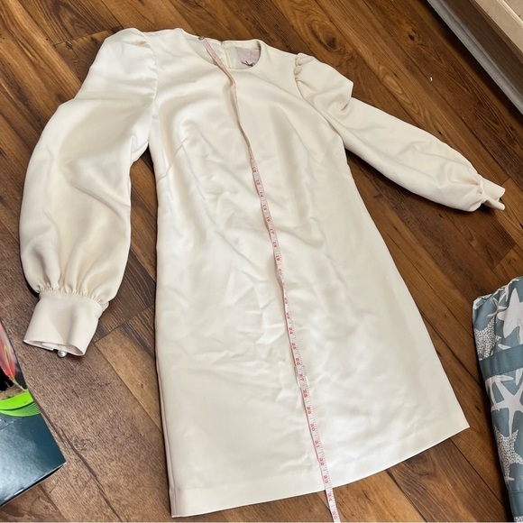 Gal Meets Glam Tallulah Shift Dress Cream Size 2 L - Picture 8 of 11